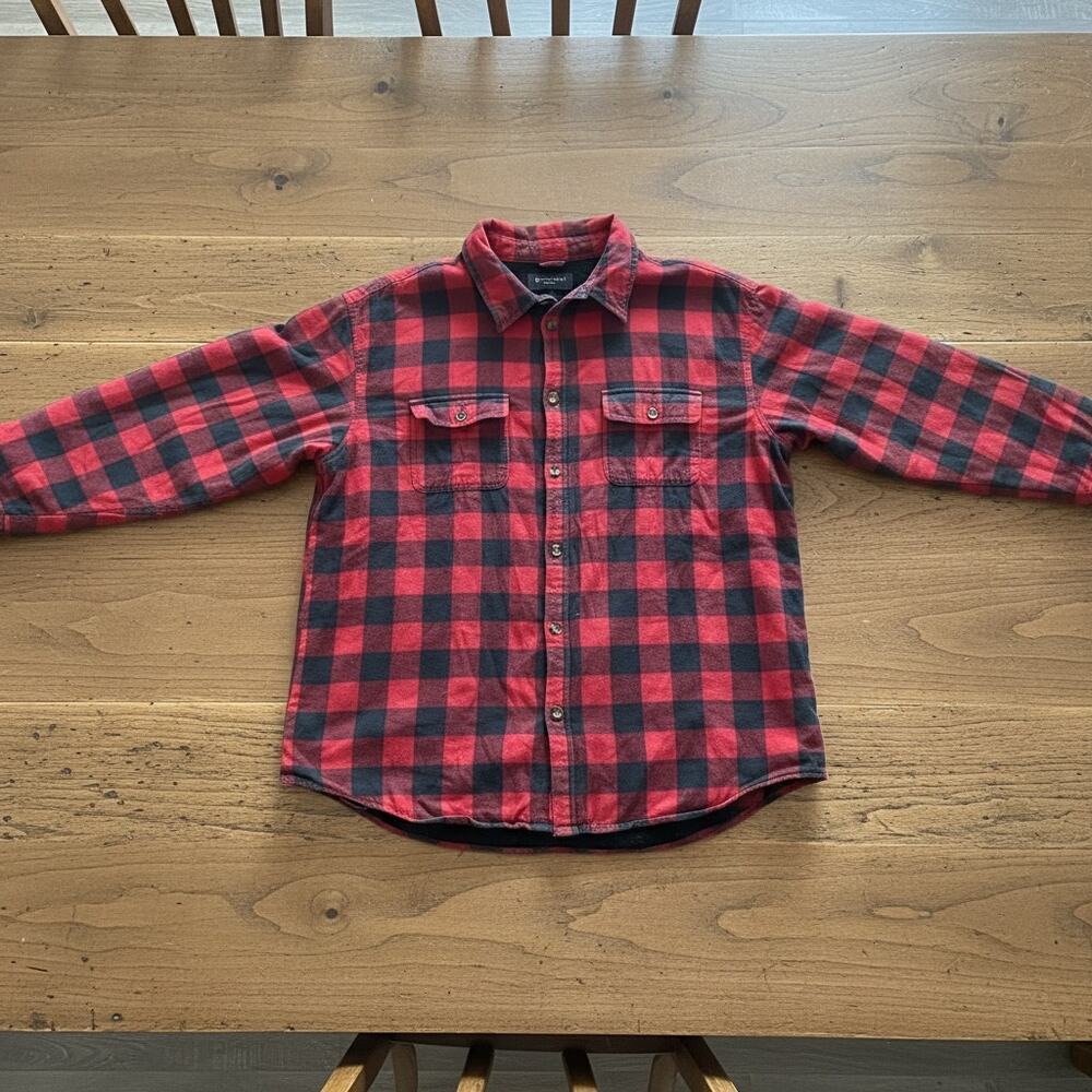 Covington Buffalo Plaid Sherpa Lined Flannel‎ Shirt Jacket XXL Red Black